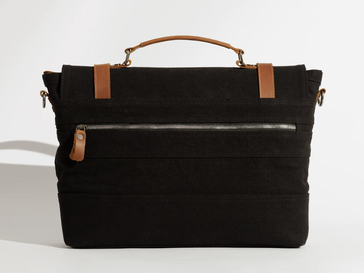 JOOBRAN VINTAGE WORK SATCHEL - BLACK