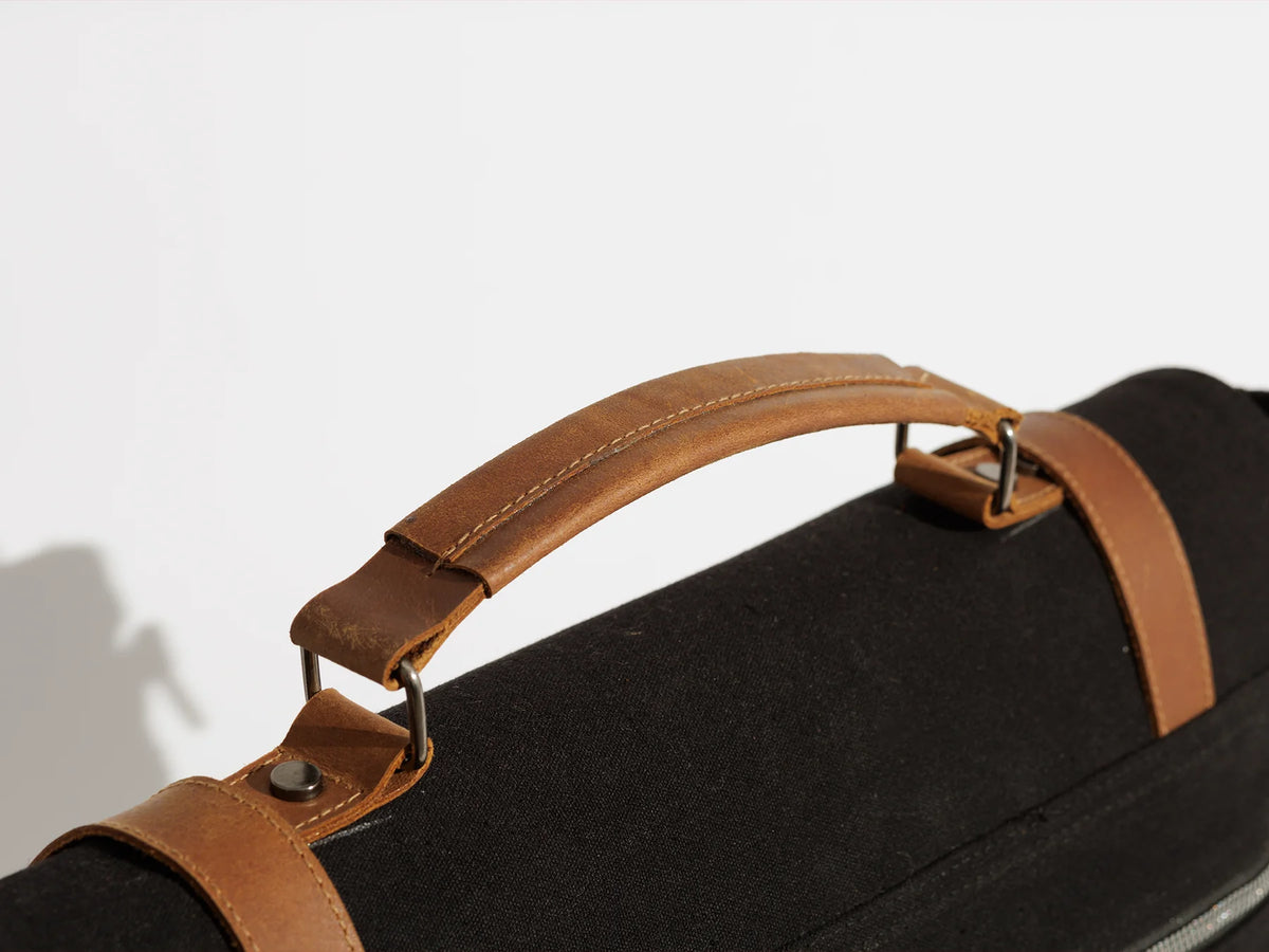 JOOBRAN VINTAGE WORK SATCHEL - BLACK