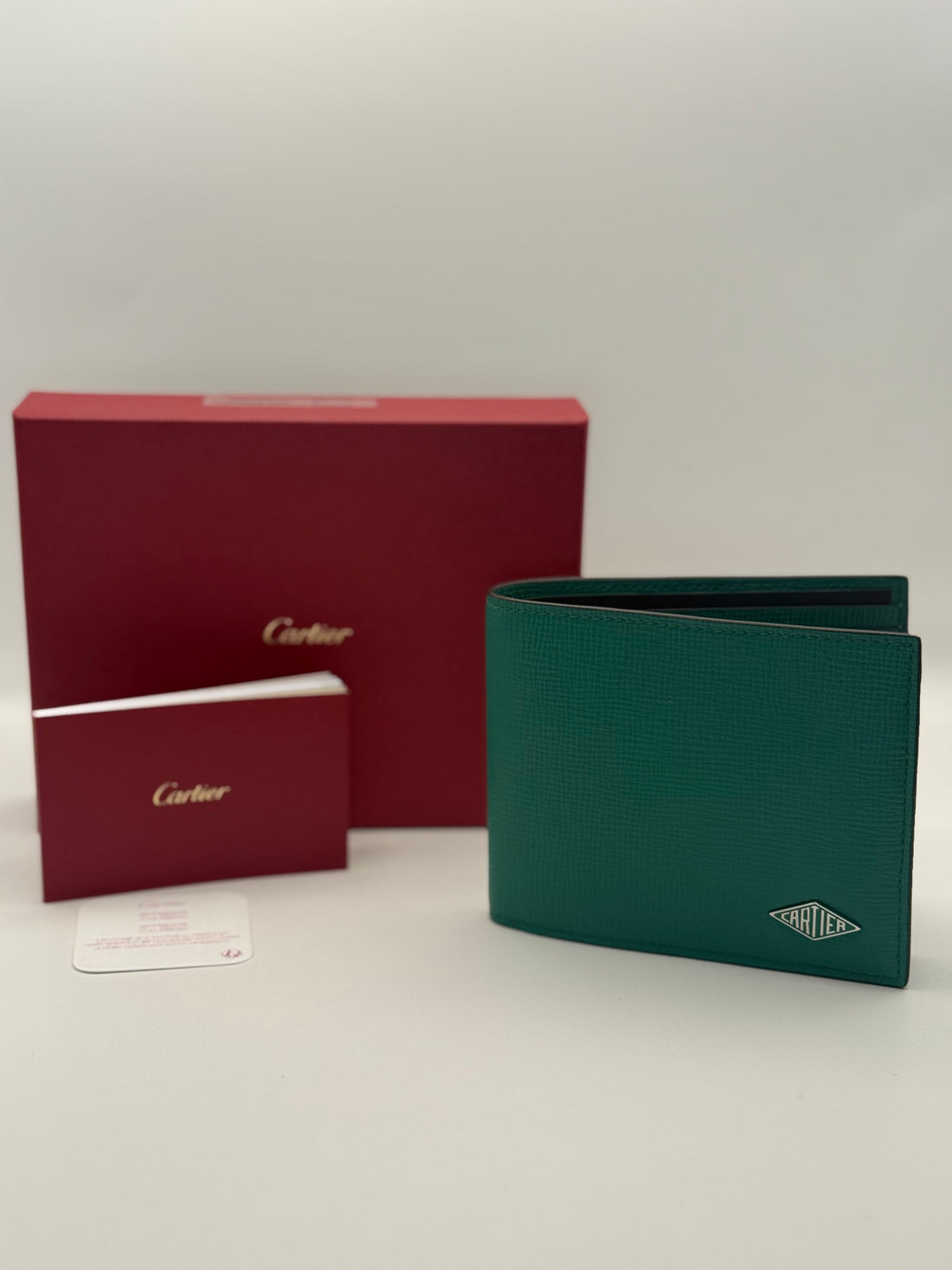 Cartier Green Leather Bifold Wallet