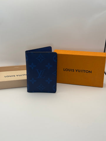 Louis Vuitton BLUE Damier Leather Bifold Wallet