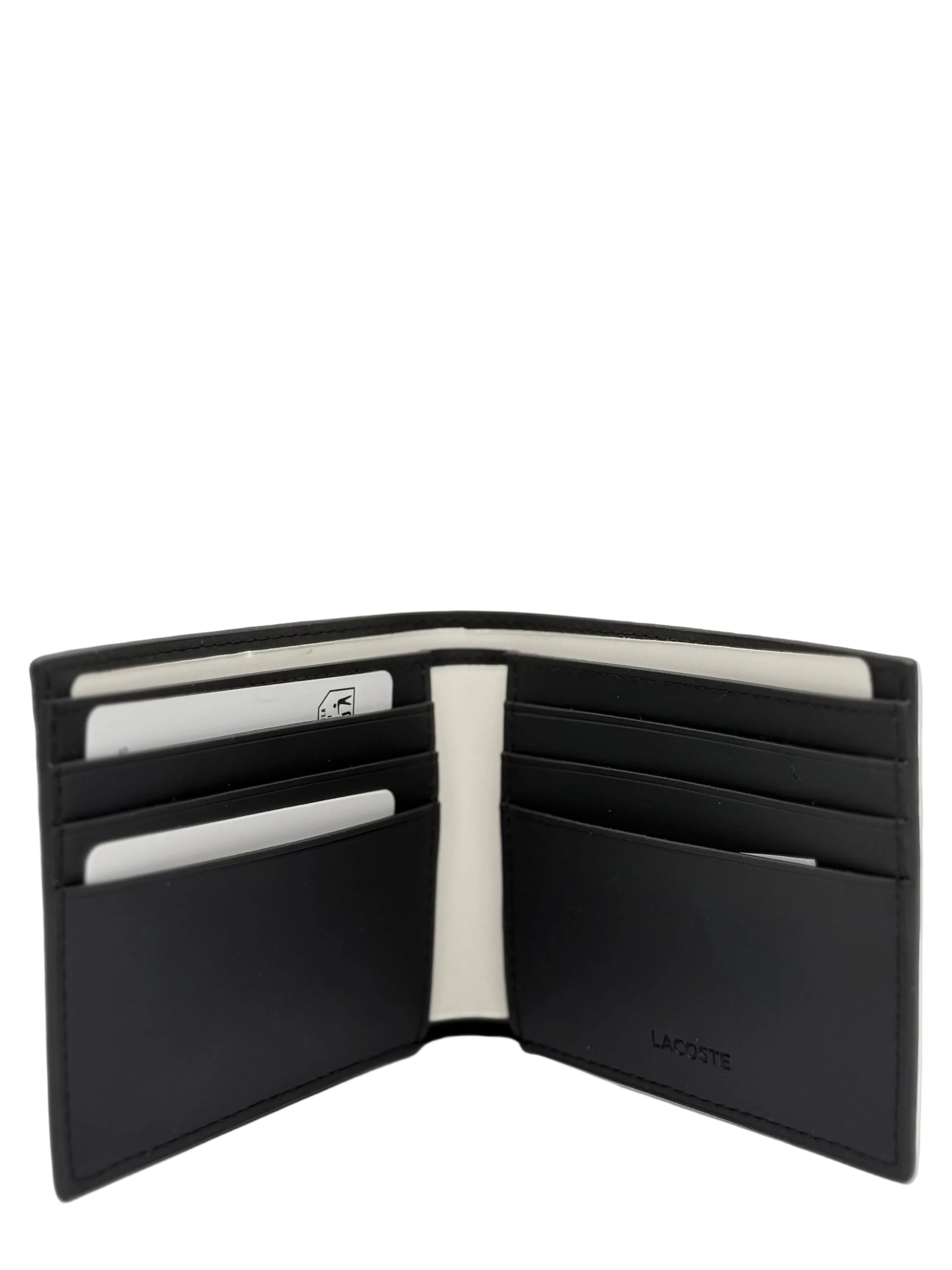 Lacoste S Billfold MONOGRAM NOIR GRIS