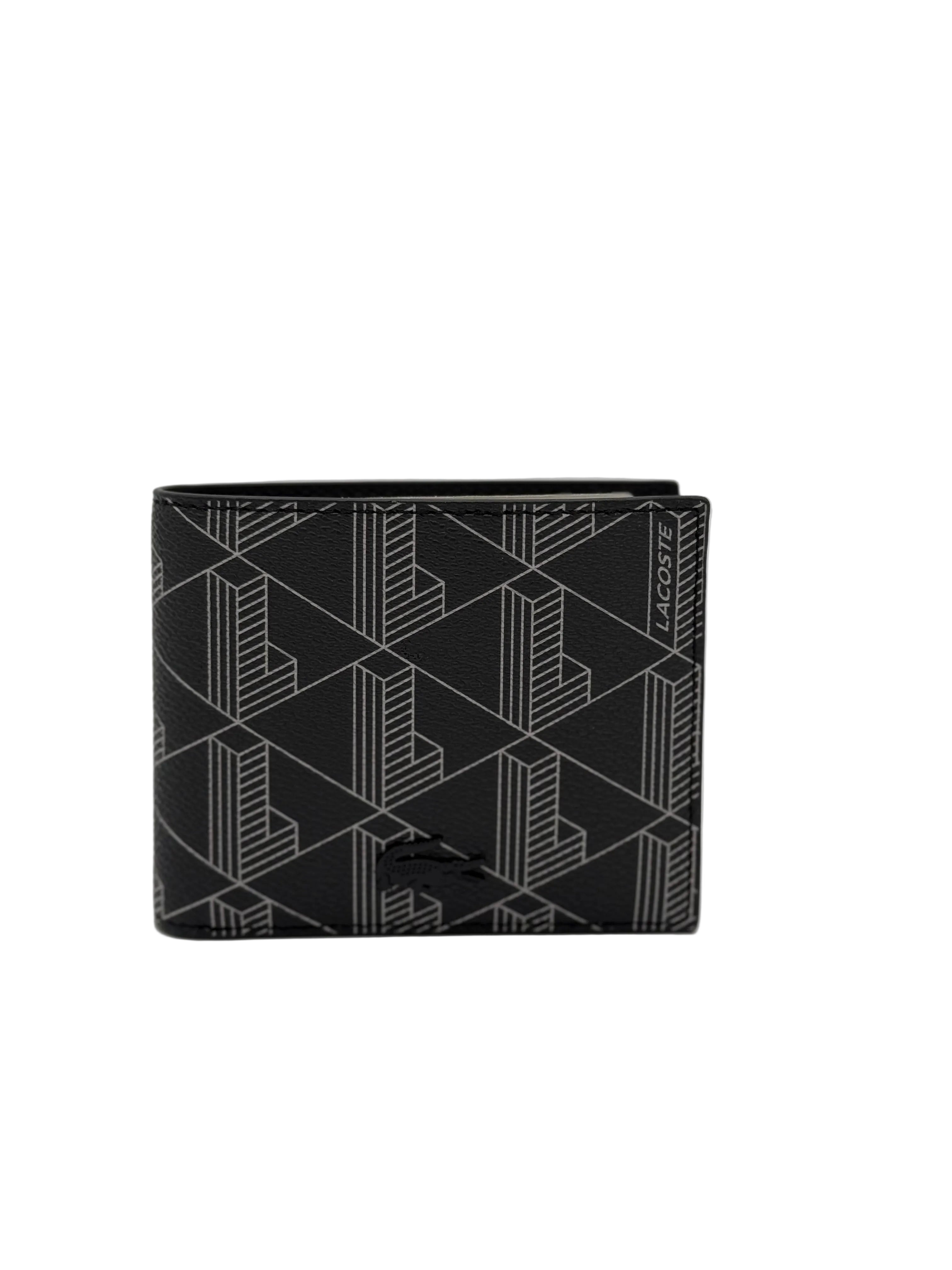 Lacoste S Billfold MONOGRAM NOIR GRIS