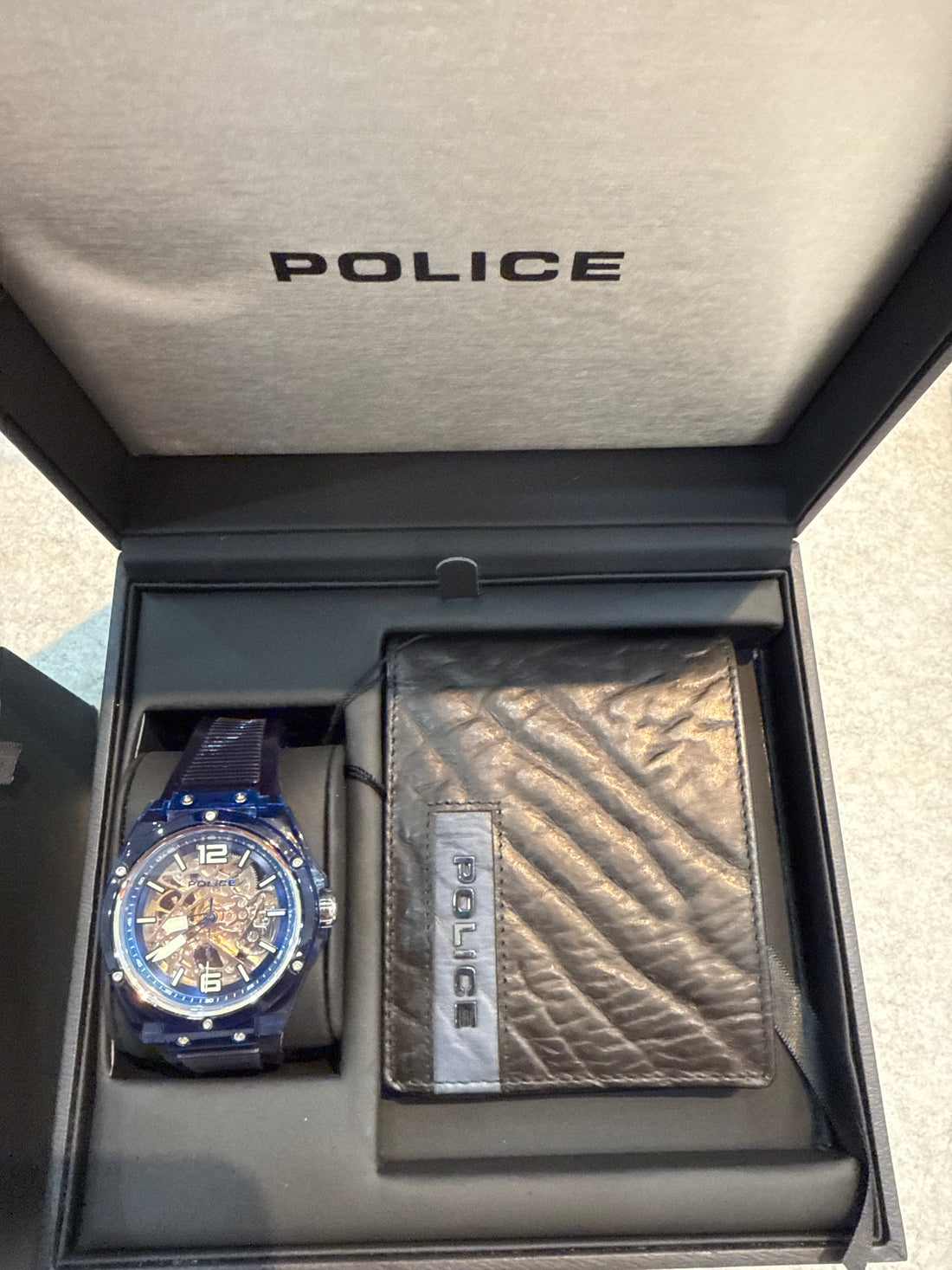 Police automatic set watch/wallet
