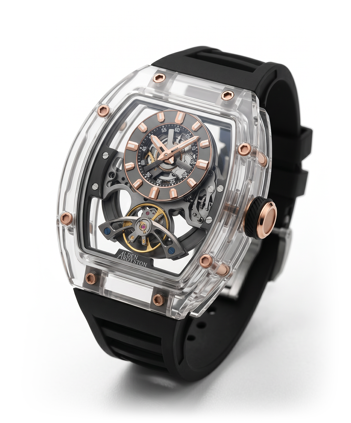 Alden Royston skeleton clear black