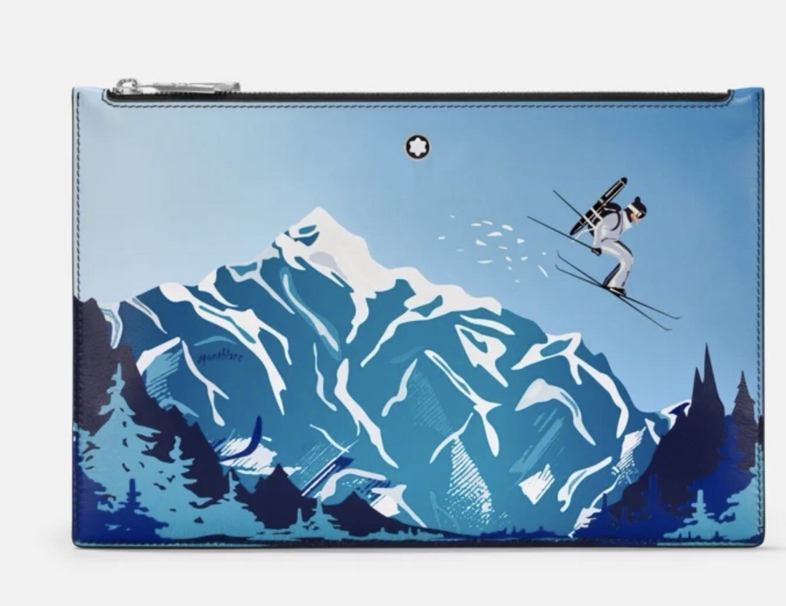 MONTBLANC MEISTERSTUCK SCENIC POUCH WITH SKI JUMPER