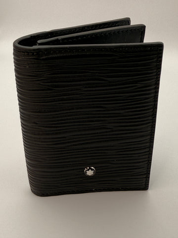 MONTBLANC MEISTERSTUCK LEATHER CARD HOLDER - BLACK