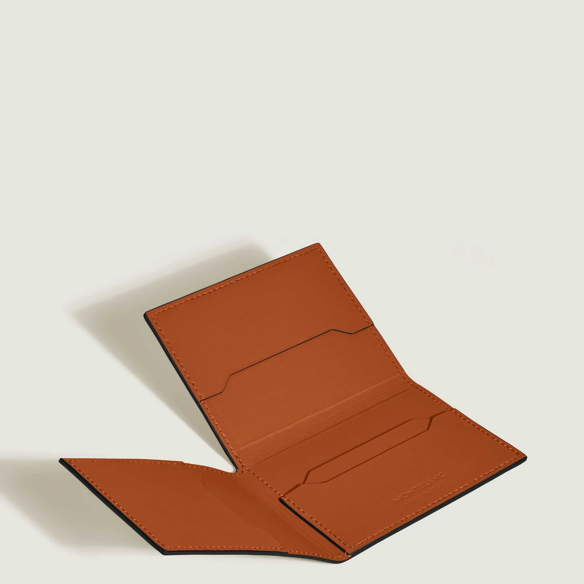 MONTBLANC SOFT TRIO CARD HOLDER - RUST