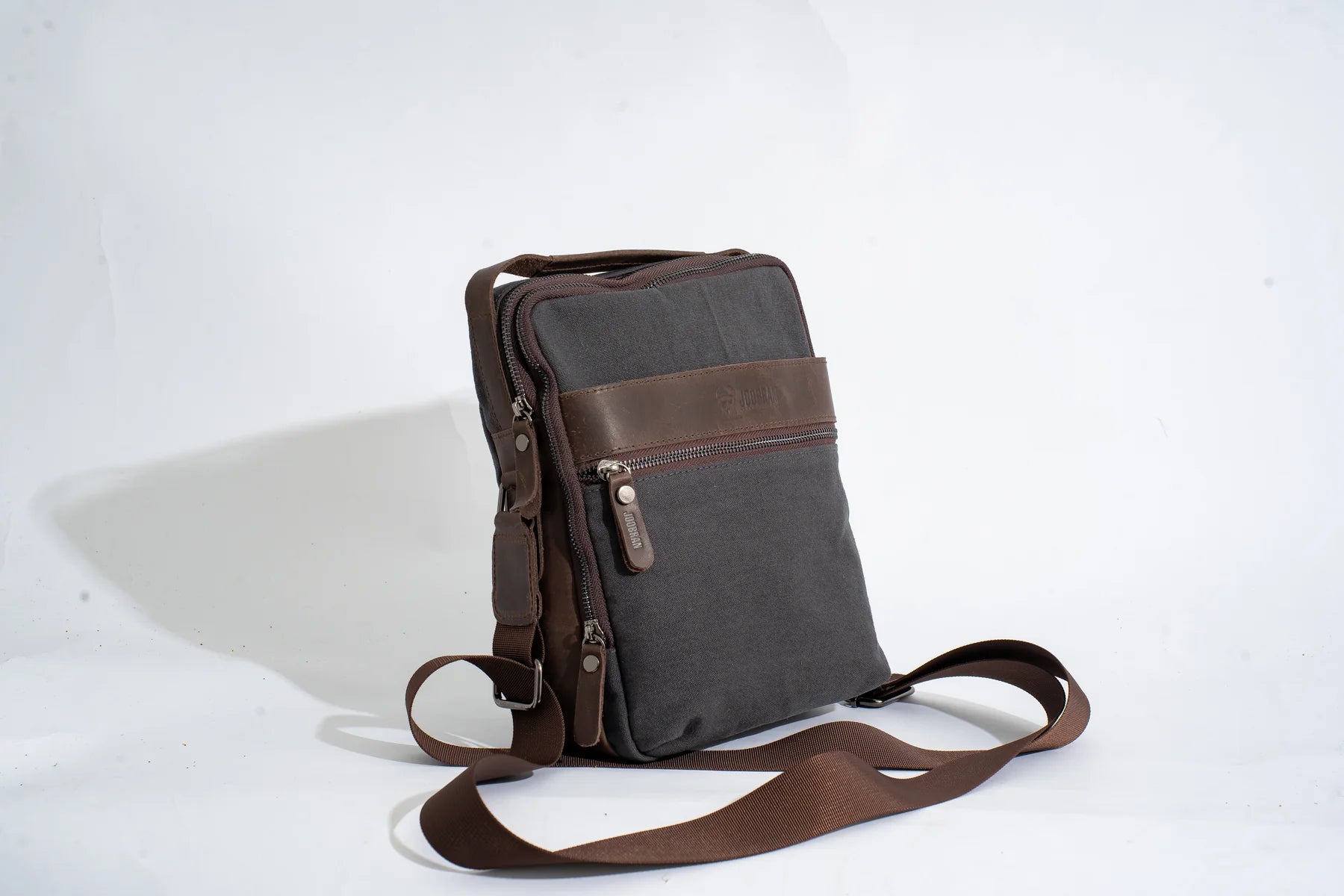 JOOBRAN MULTI-POCKET SHOULDER BAG - DARK GRAY