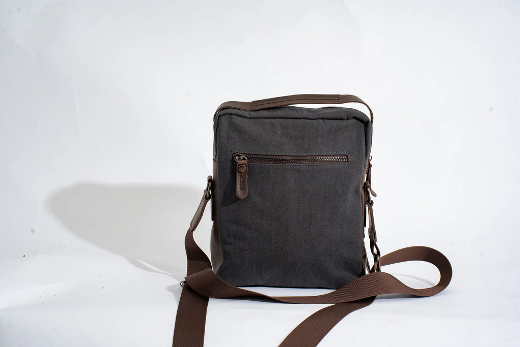 JOOBRAN MULTI-POCKET SHOULDER BAG - DARK GRAY