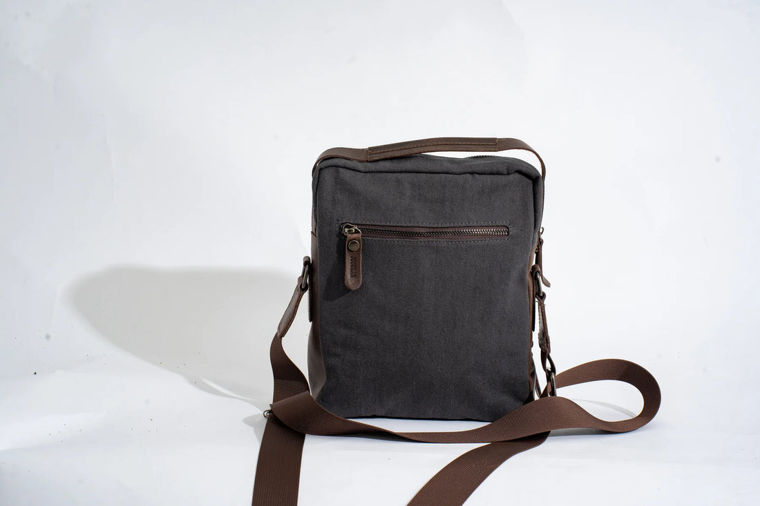 JOOBRAN MULTI-POCKET SHOULDER BAG - DARK GRAY