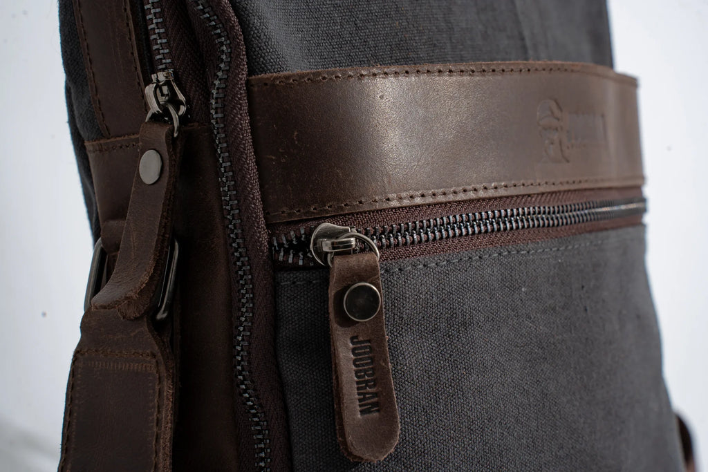 JOOBRAN MULTI-POCKET SHOULDER BAG - DARK GRAY