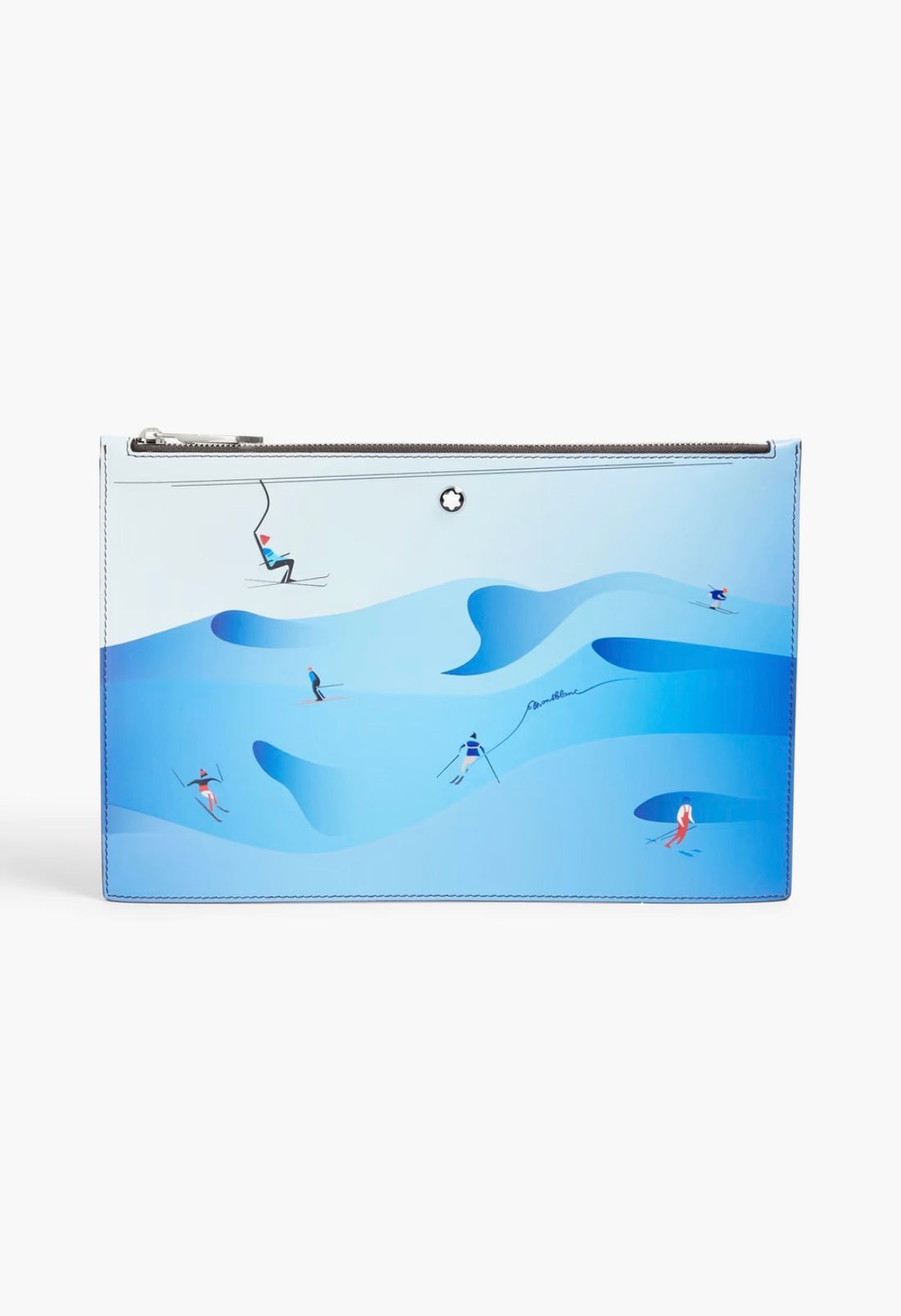 MONTBLANC MEISTERSTUCK SCENIC POUCH WITH SKIERS