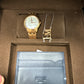 Ferre Milano ladies watch/bracelet/wallet set gold