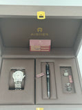 Aigner watch/pen/cufflinks gift set