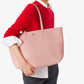 Lacoste large concept tote ROSE TAN ANTLER