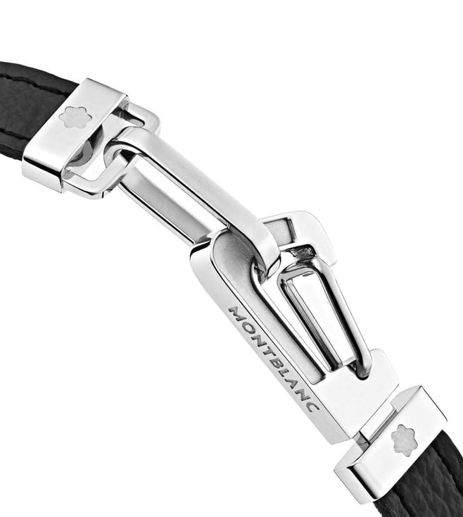 MONTBLANC WRAP ME BRACELET LEATHER - BLACK