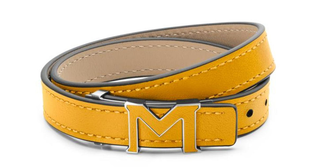MONTBLANC LEATHER BRACELET - YELLOW