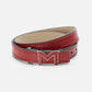 MONTBLANC LEATHER BRACELET - RED