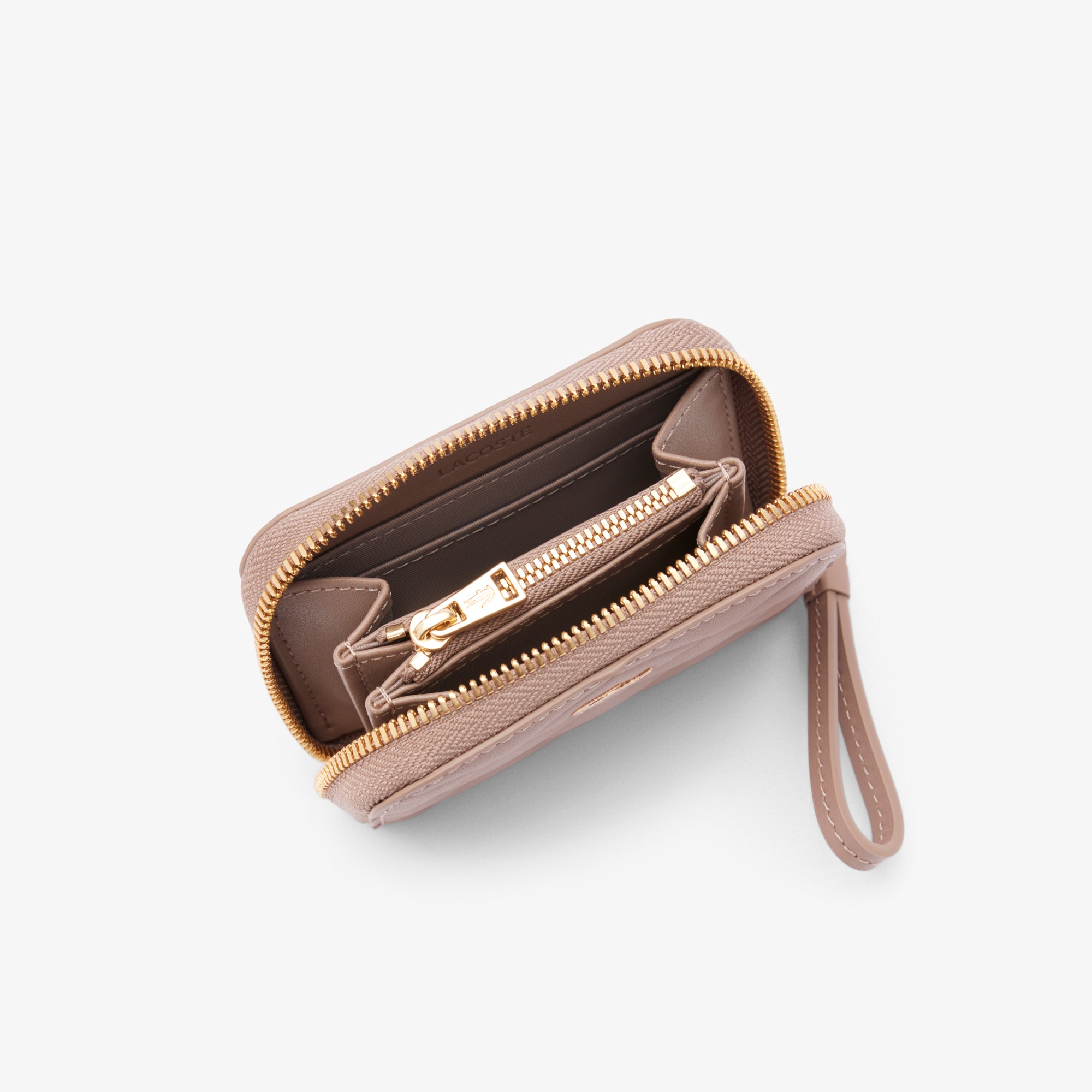 Lacoste zipped coin wallet TAUPE
