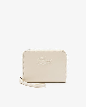Lacoste xs zip coin wallet BONE WHITE