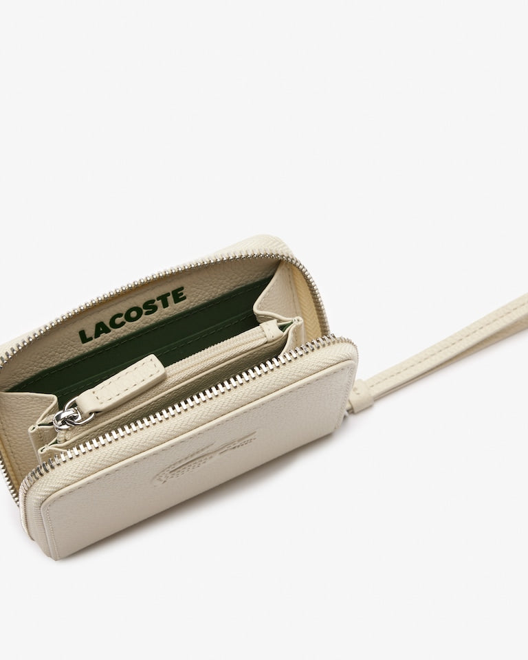 Lacoste xs zip coin wallet BONE WHITE