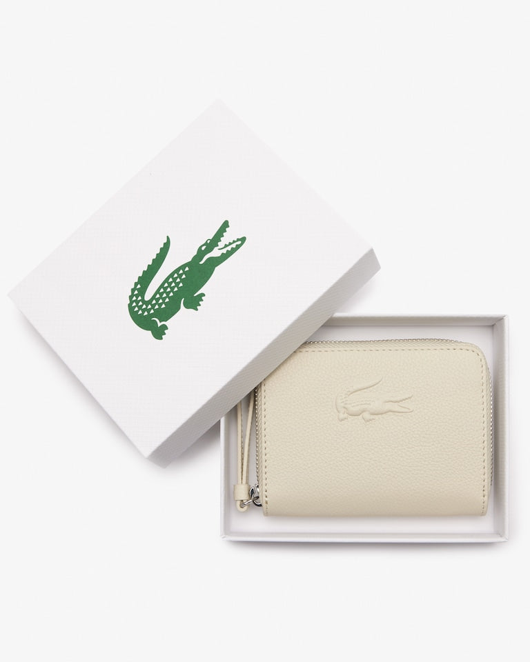 Lacoste xs zip coin wallet BONE WHITE