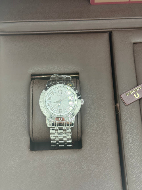 Aigner watch/pen/cufflinks gift set