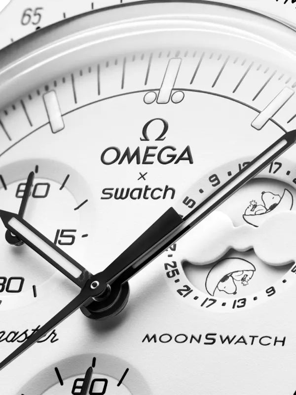 SWATCH/OMEGA Bioceramic moonswatch mission to the moonphase “full moon edition watch”