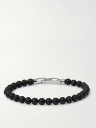 Montblanc Black Beaded Men’s Bracelet