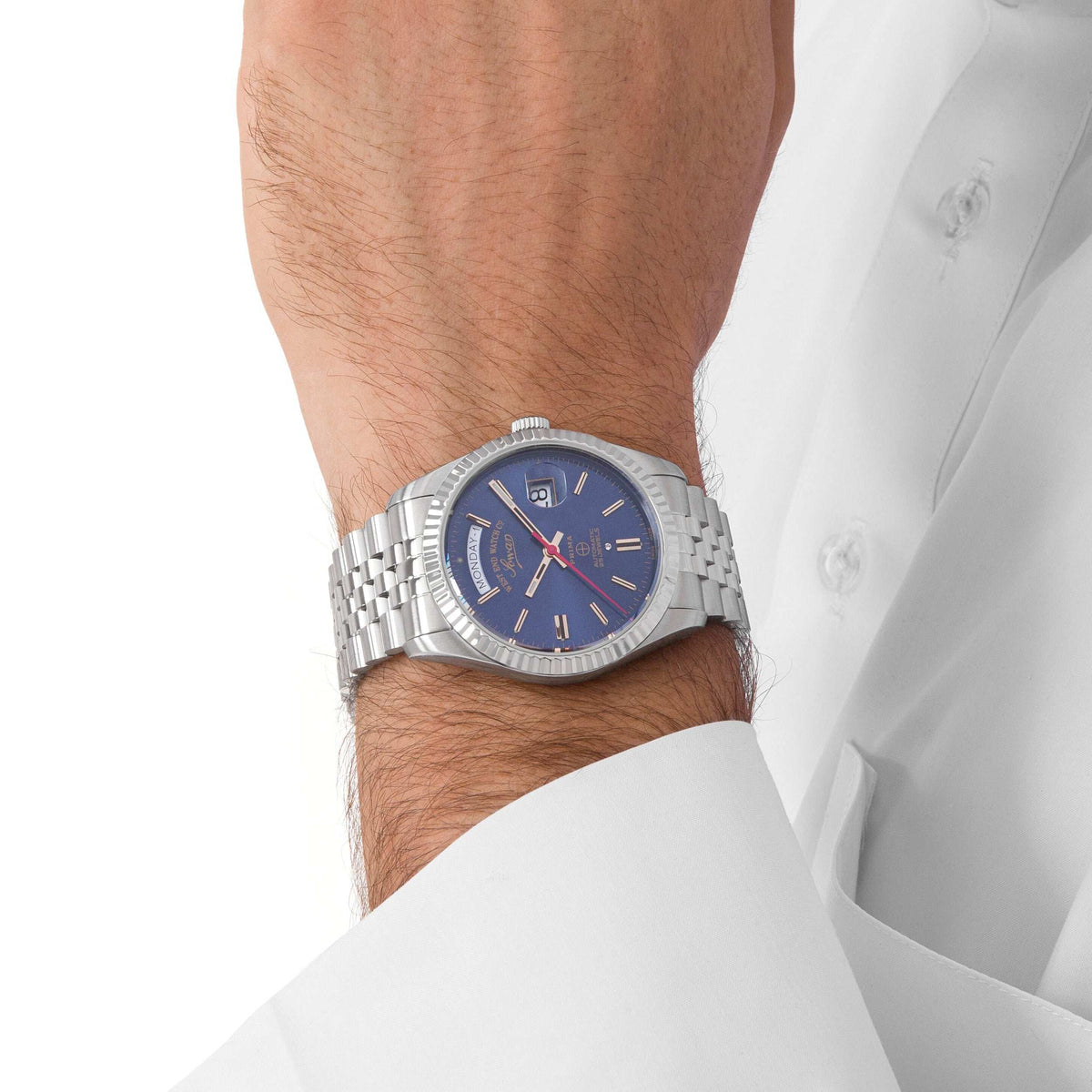 West End 41 - BLUE DIAL WITH GOLD INDICES
