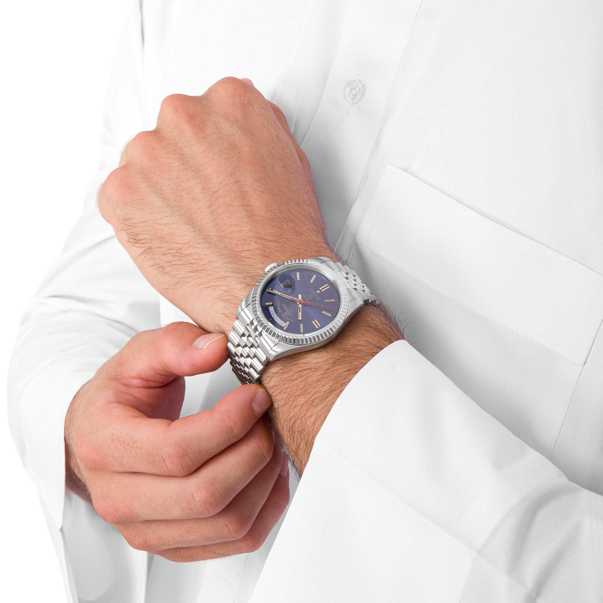 West End 41 - BLUE DIAL WITH GOLD INDICES