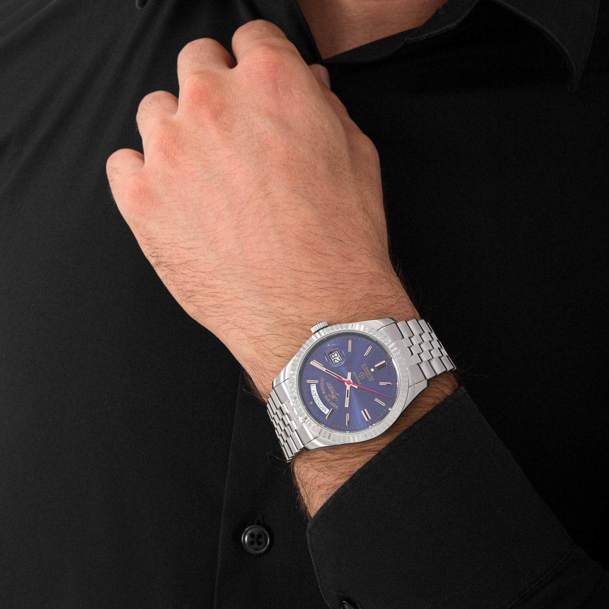 West End 41 - BLUE DIAL WITH GOLD INDICES