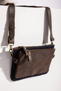 JOOBRAN DOUBLE-POUCH CROSSBODY BAG - NAVY BLUE