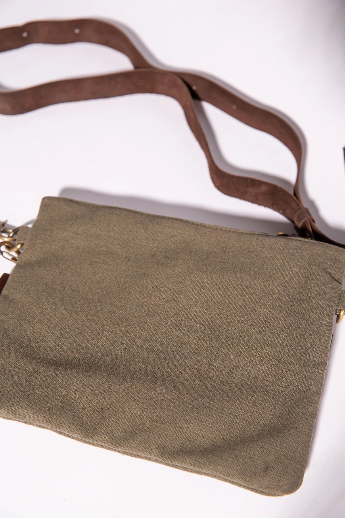 JOOBRAN DOUBLE-POUCH CROSSBODY BAG - ARMY