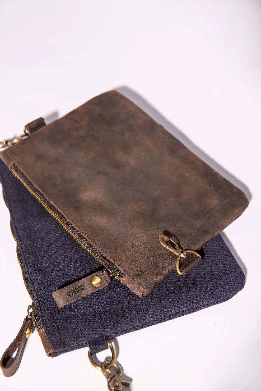 JOOBRAN DOUBLE-POUCH CROSSBODY BAG - NAVY BLUE