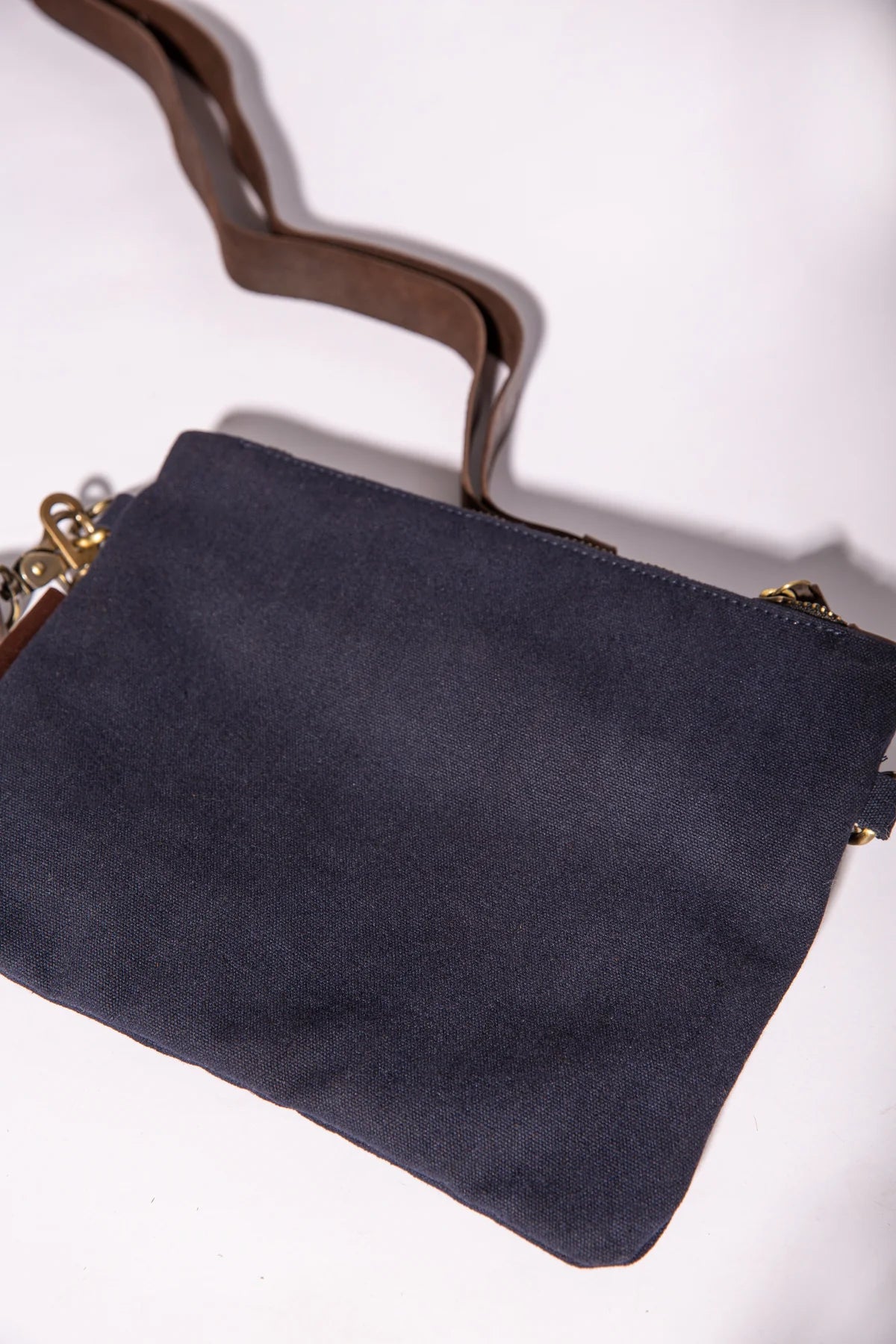 JOOBRAN DOUBLE-POUCH CROSSBODY BAG - NAVY BLUE