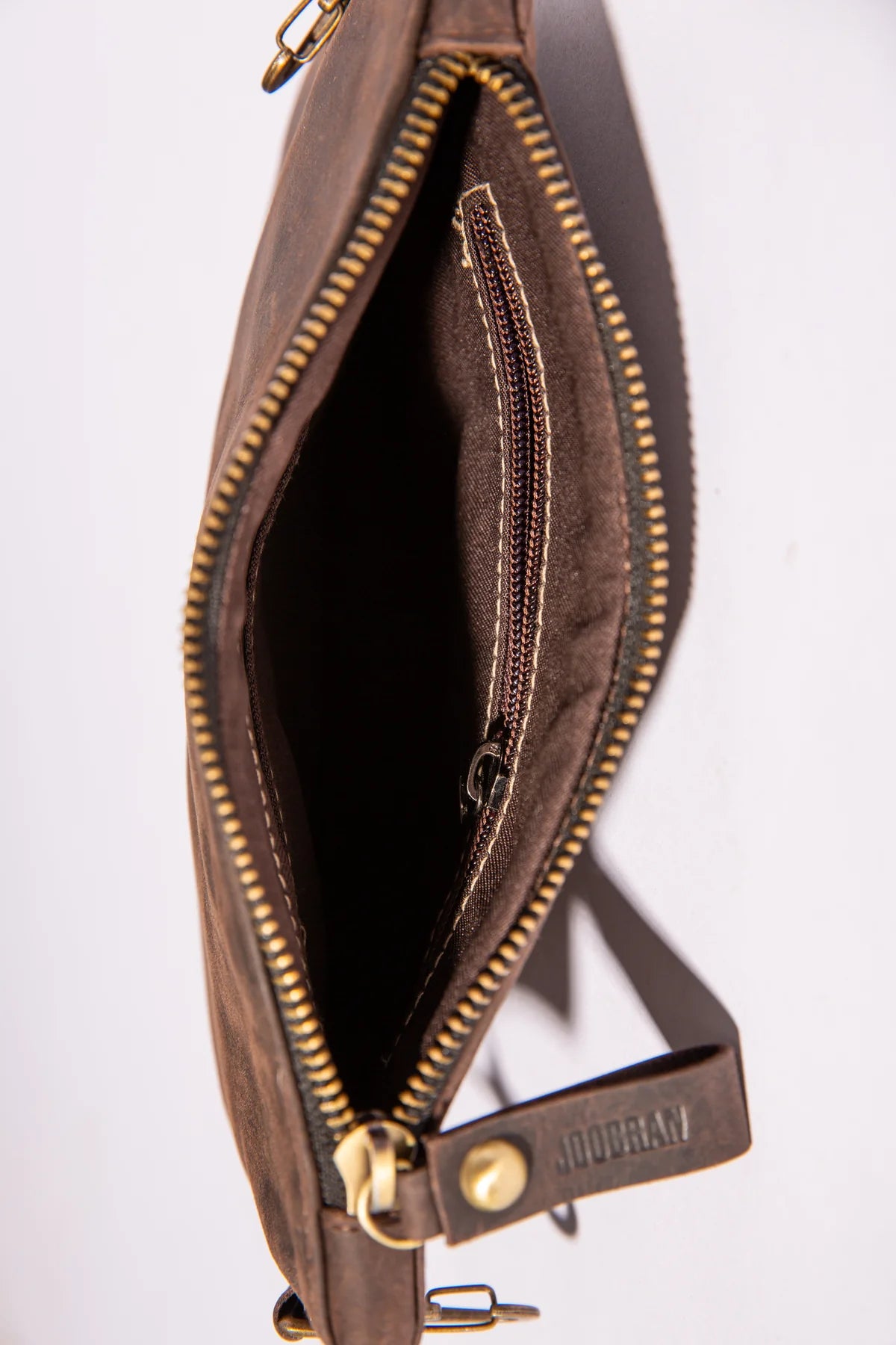 JOOBRAN DOUBLE-POUCH CROSSBODY BAG - DARK GRAY
