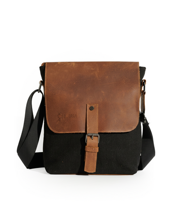 JOOBRAN SHOULDER SATCHEL BAG - BLACK & HAVAN