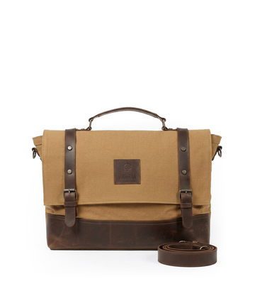 JOOBRAN VINTAGE WORK SATCHEL - TAN