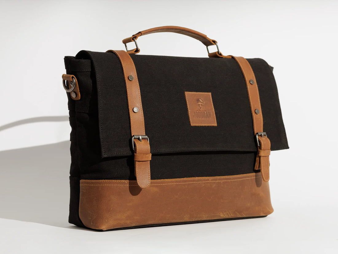 JOOBRAN VINTAGE WORK SATCHEL - BLACK