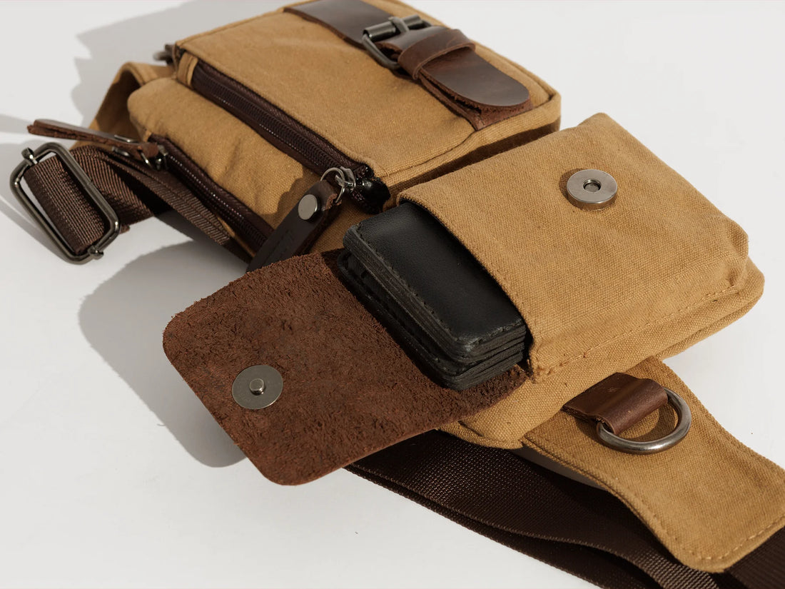 JOOBRAN VINTAGE FANNY PACK - TAN