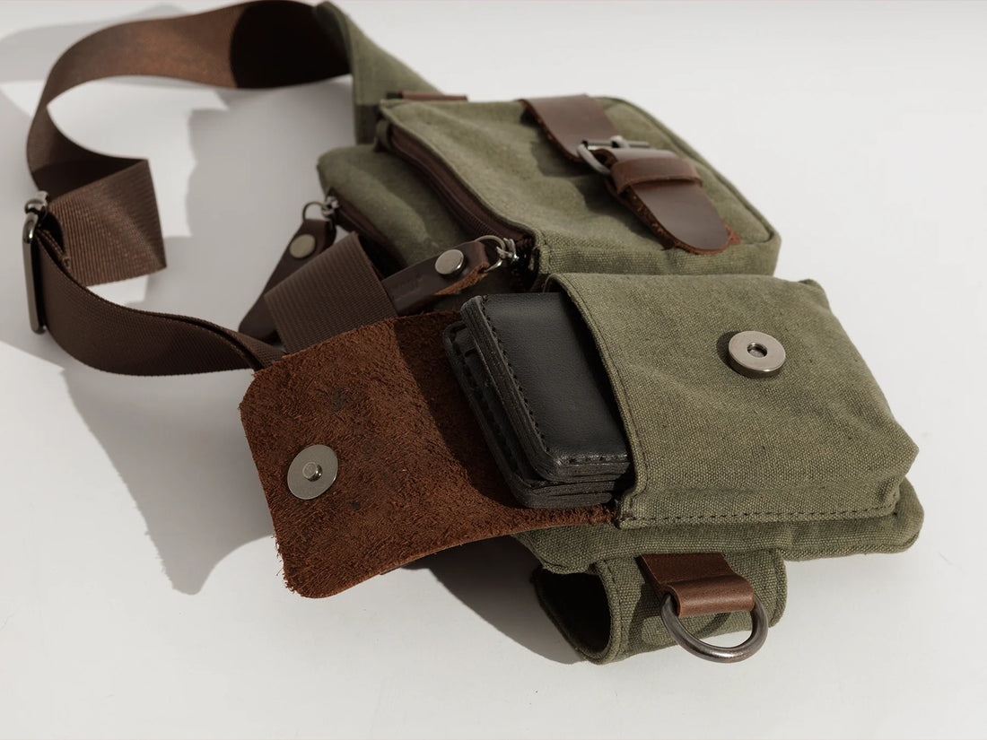 JOOBRAN VINTAGE FANNY PACK - ARMY