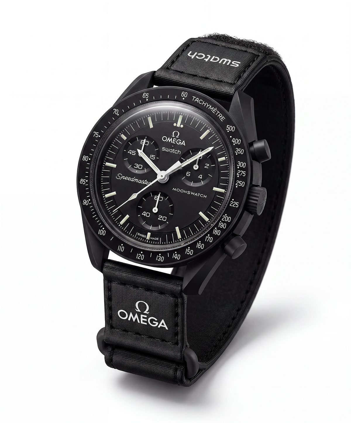 Omega Swatch mission to moonphase “new moon”