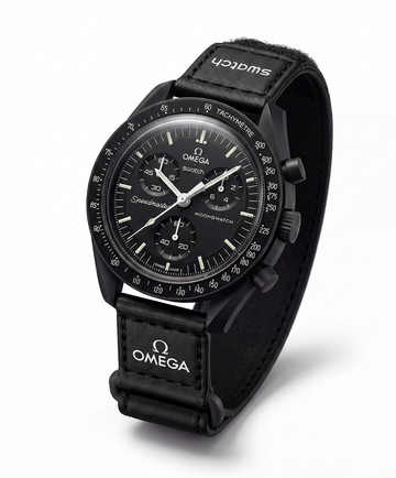 Omega Swatch mission to moonphase “new moon”