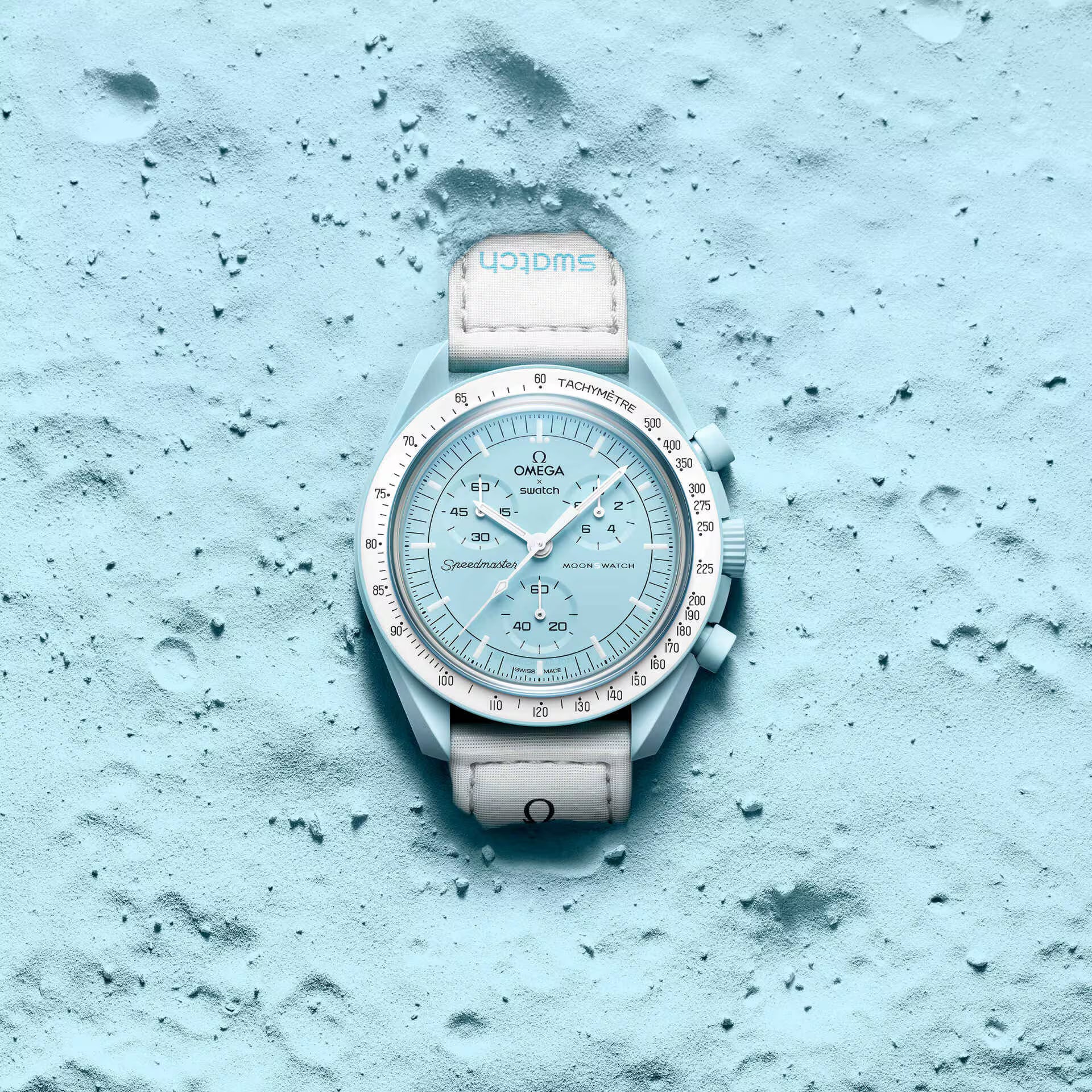 OMEGA X Swatch Speedmaster Moonswatch Baby Blue Watch - Uranus