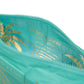 Large Pouch - Aqua Golden Palms