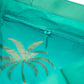 Signature Tote Bag - Aqua Golden Palms