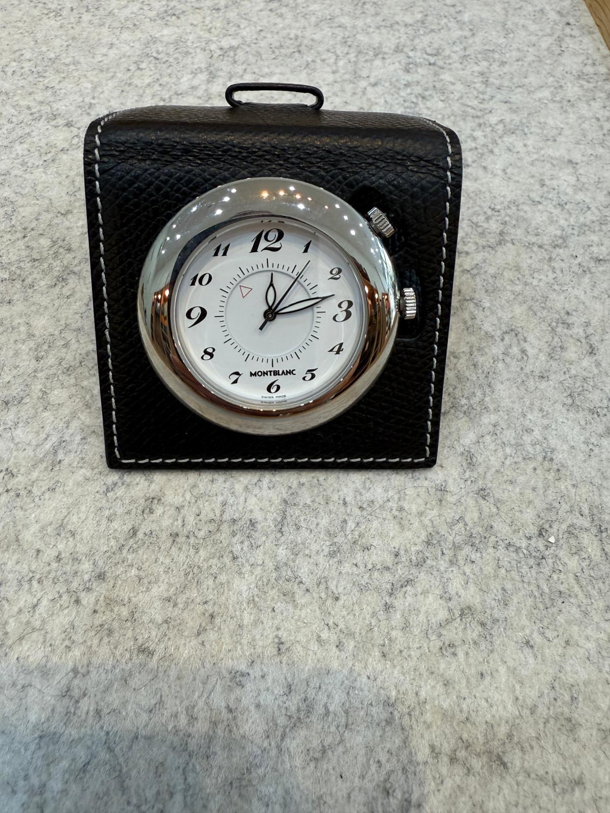 Mont Blank Travel Time 7056 Travel/Desk Clock/Alarm