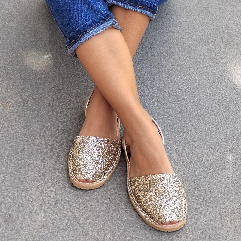classic avarca champagne glitter
