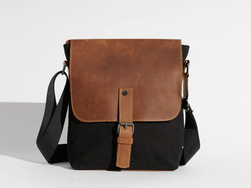 JOOBRAN SHOULDER SATCHEL BAG - BLACK & HAVAN